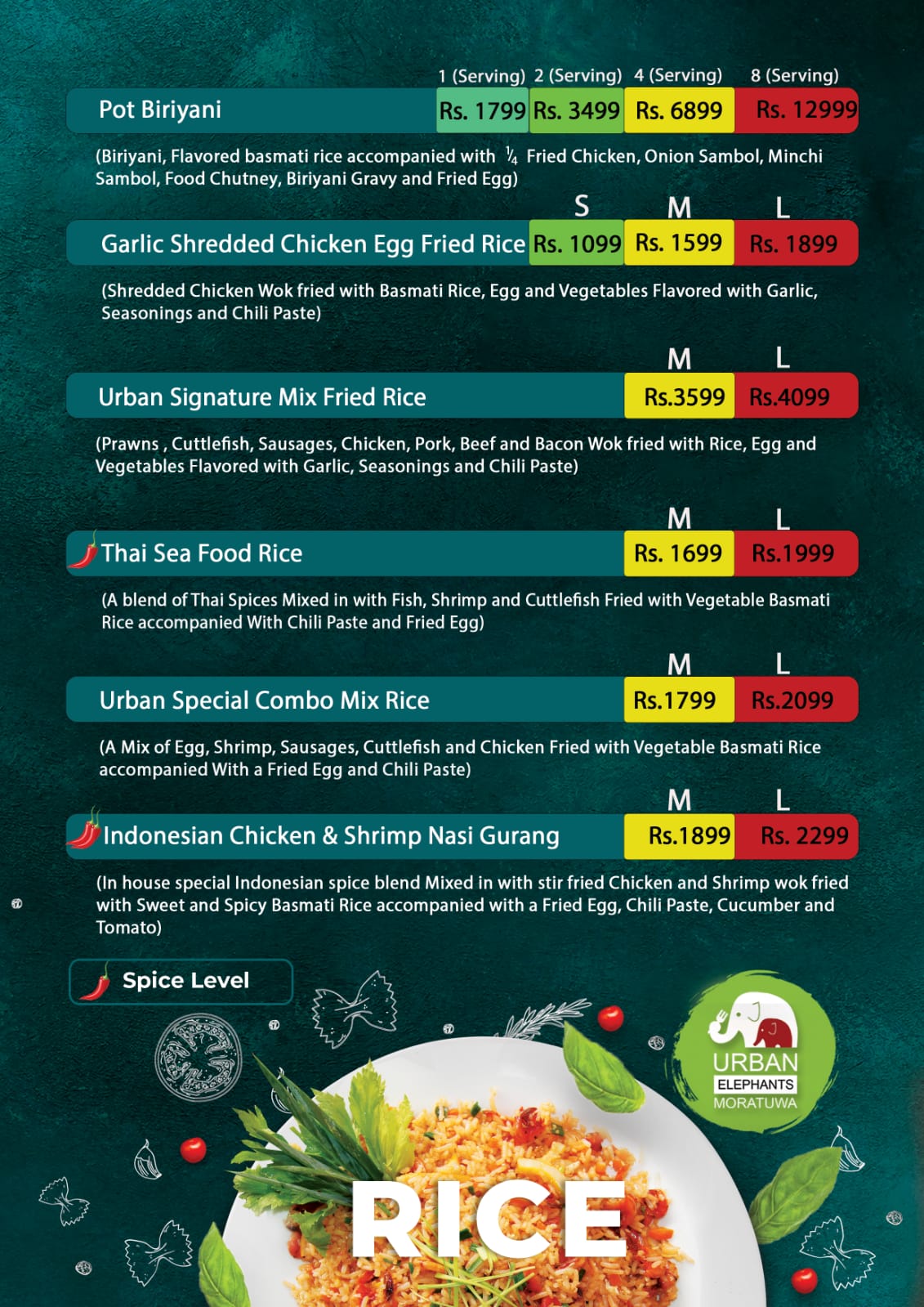 Rice Menu